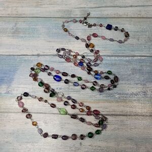 Aero Multicolor Glass Beaded Necklace.